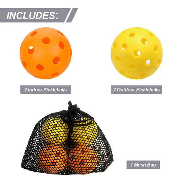 Lightweight Pickleball Paddle Set - NEON