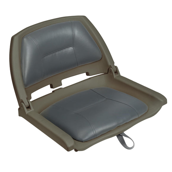 Folding Molded Padded Boat Seat – Comfortable Fishing Seat with Backrest ( 1 seat )