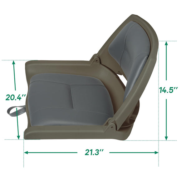 Folding Molded Padded Boat Seat – Comfortable Fishing Seat with Backrest ( 1 seat )