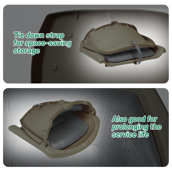 Folding Molded Padded Boat Seat – Comfortable Fishing Seat with Backrest ( 1 seat )