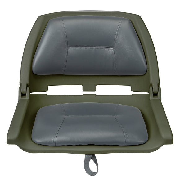 Folding Molded Padded Boat Seat – Comfortable Fishing Seat with Backrest ( 1 seat )