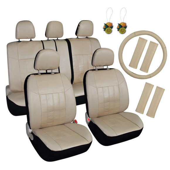 Faux Leather Car Seat Covers Full Set