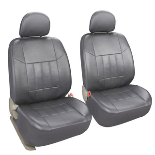 Buy grey Faux Leather Car Seat Covers (Set of 2) - Universal Fit Cars SUV Trucks