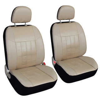 Buy beige Faux Leather Car Seat Covers (Set of 2) - Universal Fit Cars SUV Trucks