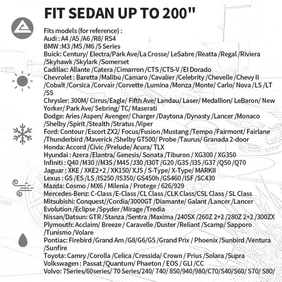 Basic Guard Universal Fit Sedan Car Cover – 3-Layer Non-Woven Fabric for All-Weather Protection