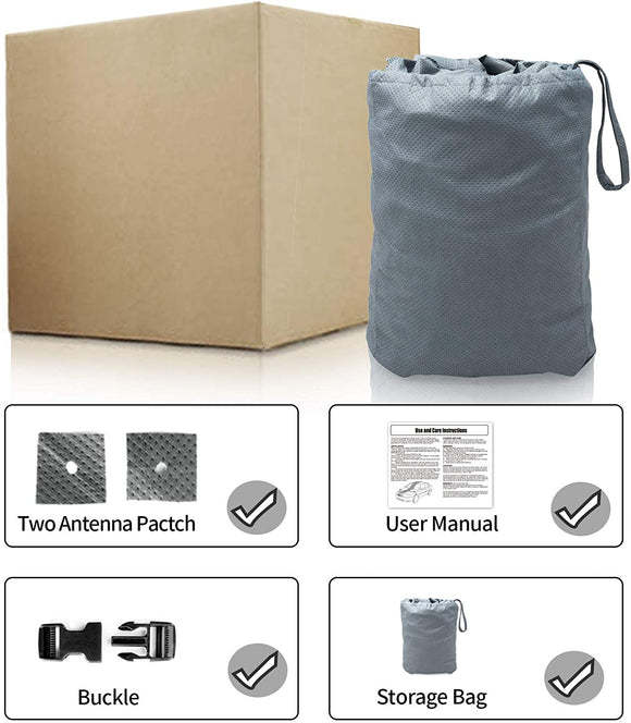 Basic Guard Universal Fit Sedan Car Cover – 3-Layer Non-Woven Fabric for All-Weather Protection