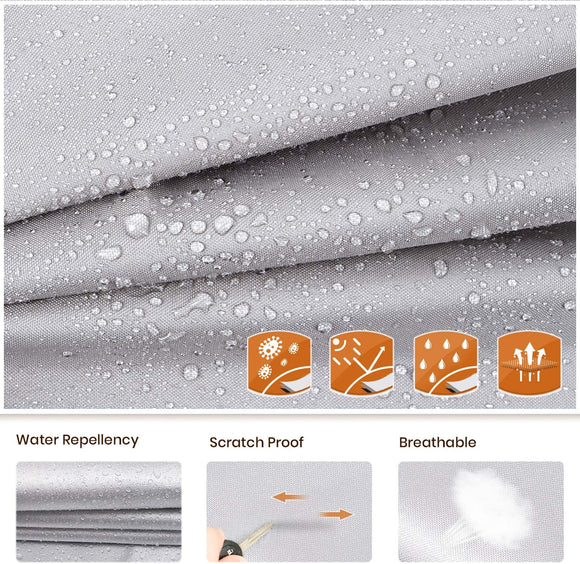 Travel Trailer RV Cover 210D Ripstop Diamond Silver Waterproof