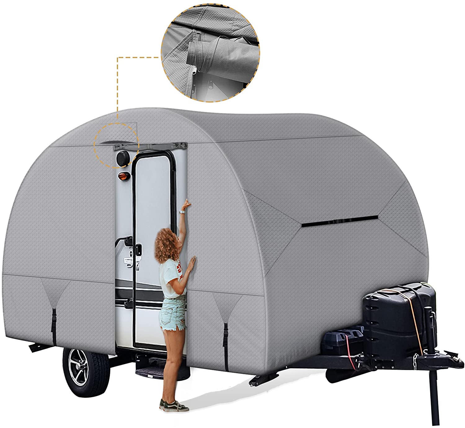 camper tent cover Leader Accessories Travel Trailer Cover R-pod Cover RV Cover, Fits Rp-171, Rp-172, Rp-176, Rp-176t, Rp-177 (Model 2