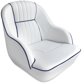 Buy white-blue Premium Boat Seats Model B | Pontoon Captains Bucket Boat Seats