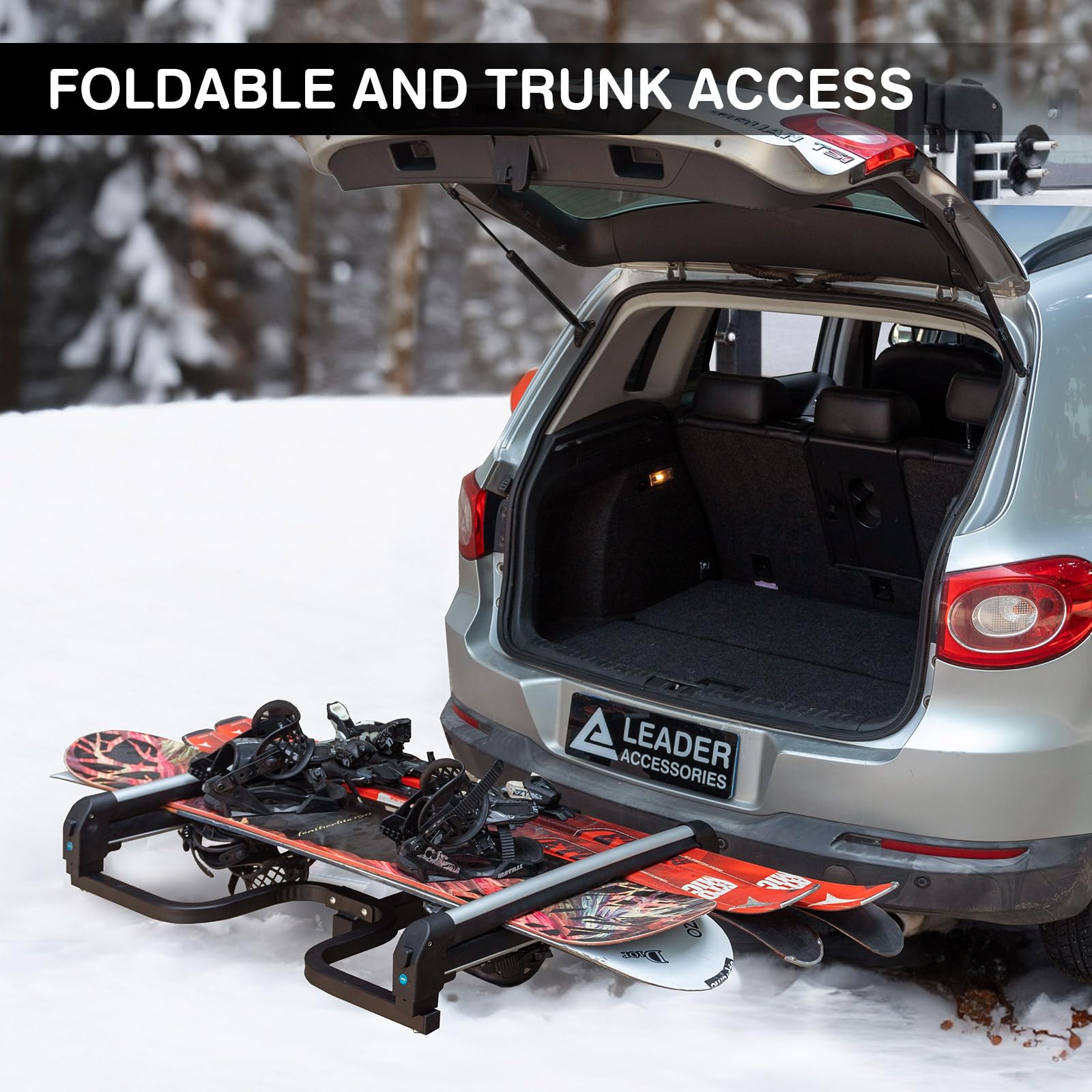 knight rider snowmobile snowboard rack Folding Hitch-Mounted Ski & Snowboard Rack – Adjustable, Anti-Theft Lo