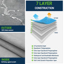 All-Weather Waterproof SUV Cover – 7-Layer Non-Woven Cotton, Full Exterior Protection from Snow, Rain, Sun & Winter Conditions-3