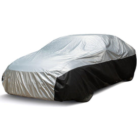 Ultimate Plus Car Cover – Aluminum with Soft Cotton Fleece Lining, Windproof Tie-Down Straps for Secure Fit