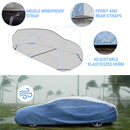 Hyvek All Weather Waterproof Car Cover Breathable and UV Protection White/Blue-3