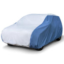 Hyvek All Weather Waterproof Hatchback Car Cover Breathable and UV Protection White/Blue-2