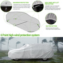 Hyvek All Weather Waterproof SUV Cover Breathable and UV Protection with Ventilation Window and Door Zipper-3