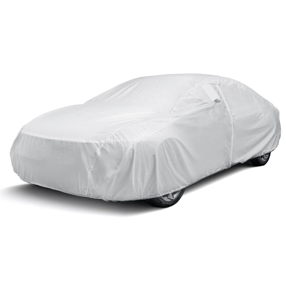 Hyvek All Weather Waterproof Car Cover Breathable and UV Protection with Ventilation Window and Door Zipper