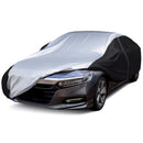 Luxury Carbon Fiber All-Weather Car Cover – Full Exterior Protection with Zipper, UV, Rain, Snow & Wind Resistant for Outdoor Use-2