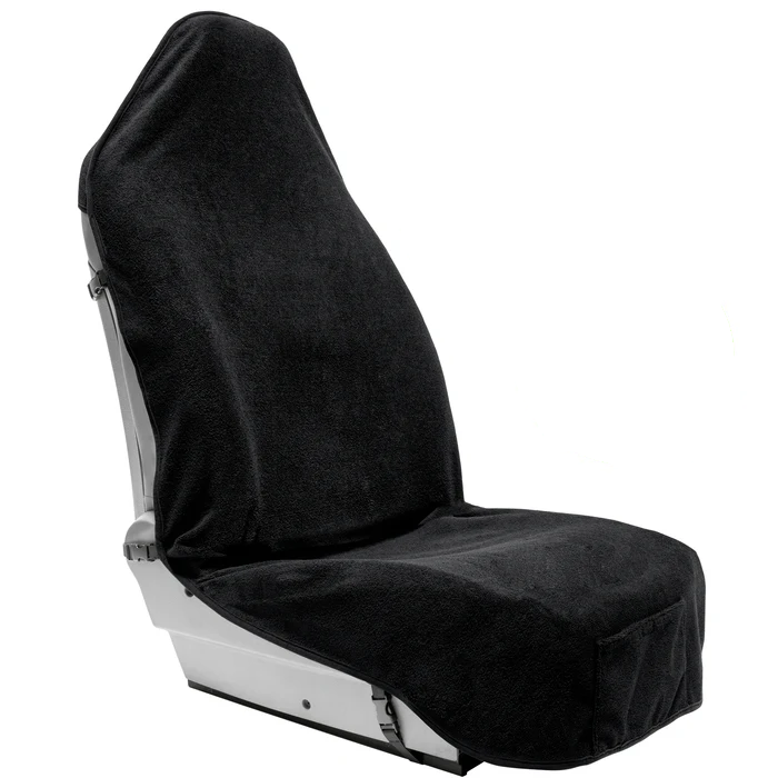 Terry Cloth Sweat Towel Seat Cover Carseat Towel Protector Waterproof Universal Fit for Car SUV Van Truck 1pc Black