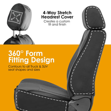 Cobra Truck Seat Cover for Full-Size Trucks and SUVs, Universal Fit, 2pc kit - 0