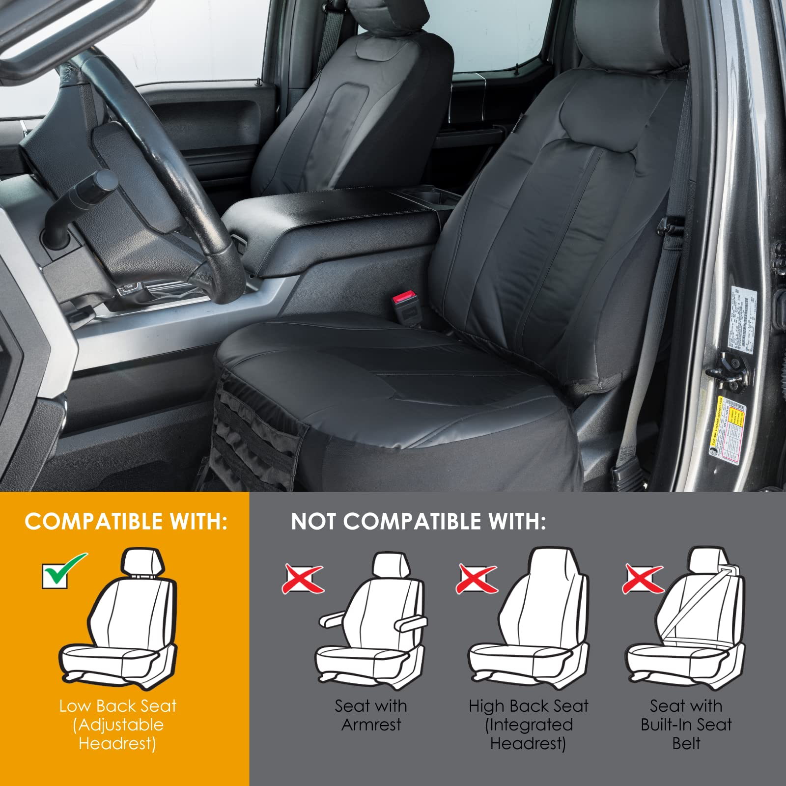 Cobra Truck Seat Cover for Full-Size Trucks and SUVs, Universal