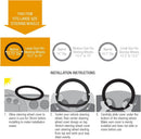 Textured Steering Wheel Cover for Trucks & SUVs, Comfort Grip, 15.5"-16"-5