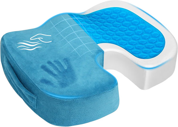 Gel Memory Foam Seat Cushion for Tailbone Pain Relief
