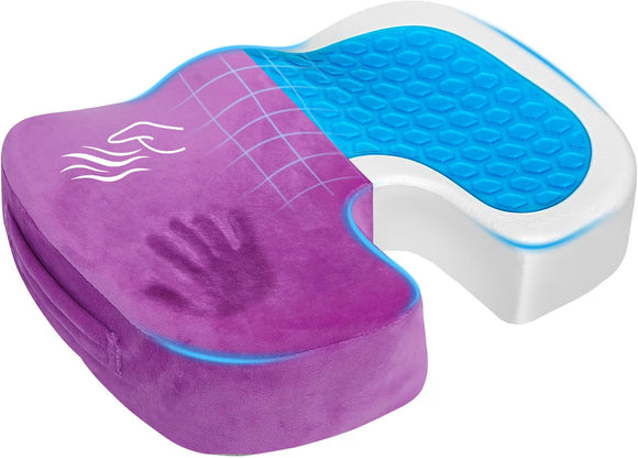 Gel Memory Foam Seat Cushion for Tailbone Pain Relief