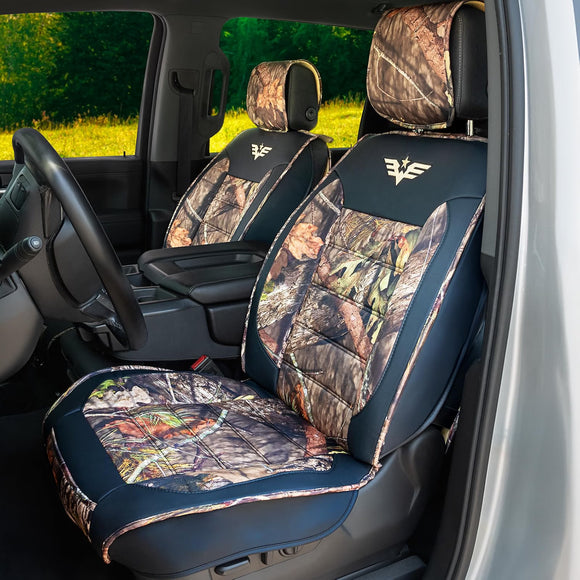 LPI Truck Mossy Oak Camo Heavy Duty Front Seat Covers 2PCS for Pickups/SUVs