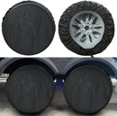 Carbon Fiber Tire Cover, Fit Truck SUV RV Trailer Camper 4pack(Black)-2