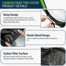 Carbon Fiber Tire Cover, Fit Truck SUV RV Trailer Camper 4pack(Black)-4