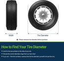 Carbon Fiber Tire Cover, Fit Truck SUV RV Trailer Camper 4pack(Black)-6