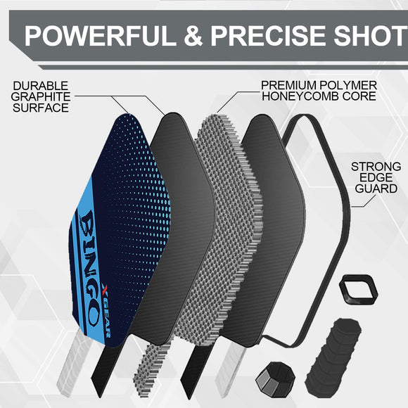 Lightweight Pickleball Paddle Set -BINGO