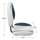 Low Back Folding Fishing Boat Seats with Caddy Organizer （1 seat)-3