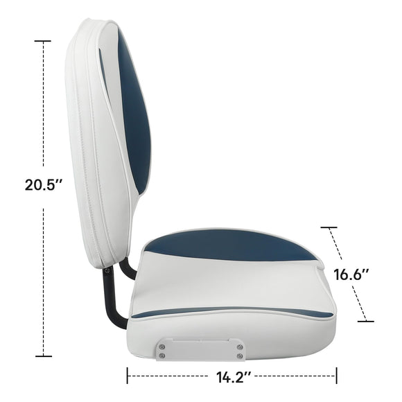 Low Back Folding Fishing Boat Seats with Caddy Organizer （1 seat)