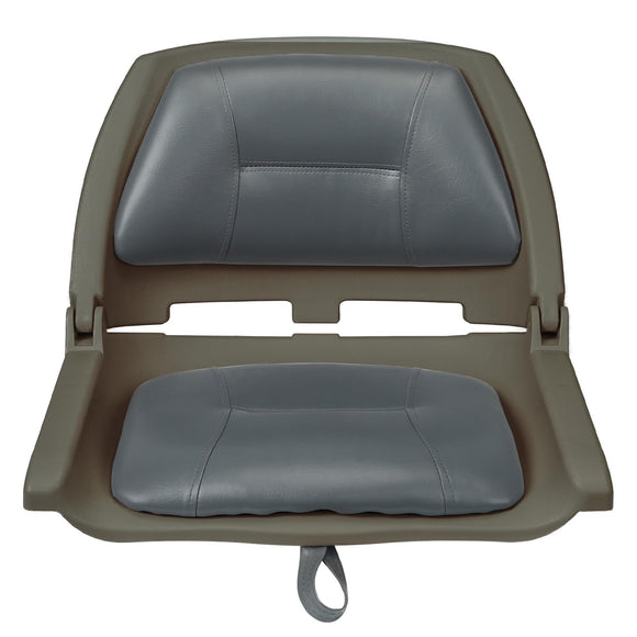 Folding Molded Padded Boat Seat – Comfortable Fishing Seat with Backrest （ 1 seat ）