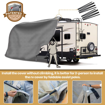 NEW Upgraded EASY SETUP 5th Wheel RV Cover - 0