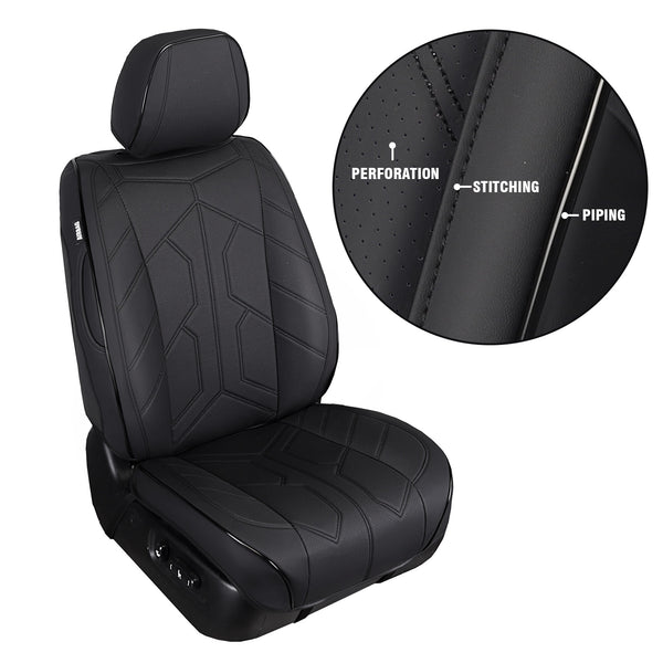 3D Adventure Car Seat Cover,Leather Foam Back Support Seat Protectors, Universal Fit for Most Sedans SUV Truck Vans