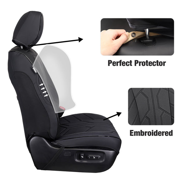 3D Adventure Car Seat Cover,Leather Foam Back Support Seat Protectors, Universal Fit for Most Sedans SUV Truck Vans