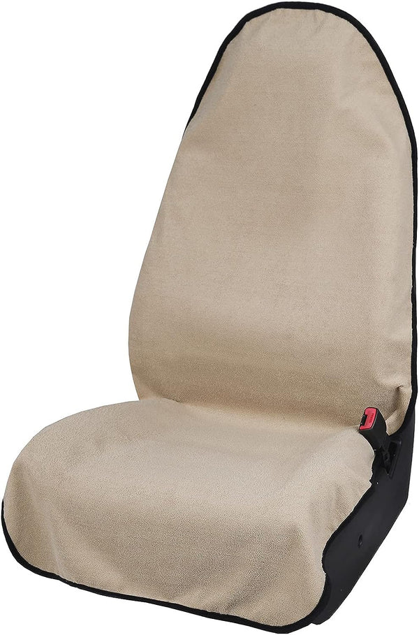 Sweat Towel Waterproof Front Bucket Seat Covers Tan