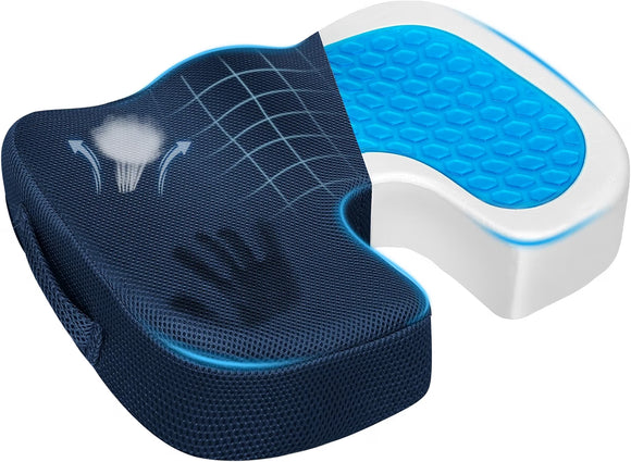 Gel Memory Foam Seat Cushion for Tailbone Pain Relief