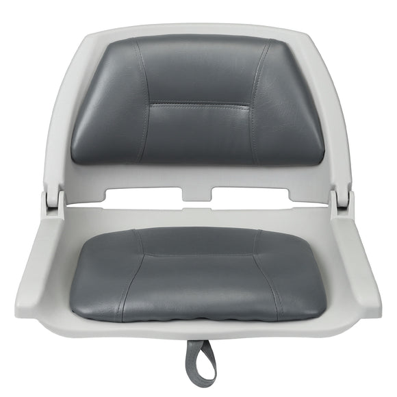 Folding Molded Padded Boat Seat – Comfortable Fishing Seat with Backrest （ 1 seat ）