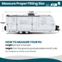 210D Upgraded Travel Trailer Cover RV Cover  with 4 Tire Covers Ripstop Diamond Camper Cover