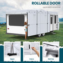 210D Upgraded Travel Trailer Cover RV Cover  with 4 Tire Covers Ripstop Diamond Camper Cover