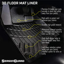 Season Guard Floor Mat Liner, Dodge Ram 1500 Crew Cab 2019-2020 Front and Rear Seat 3pc-2