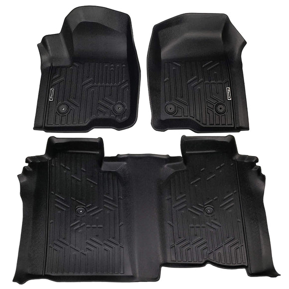 Season Guard Floor Mat Liner, Chevrolet Silverado 1500 Crew Cab 2019-2020 Front and Rear Seat 3pc