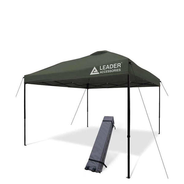 10' x 10' Instant Canopy Tent Shelter Portable Folding Straight Leg with Wheeled Carry Bag - Leader Accessories
