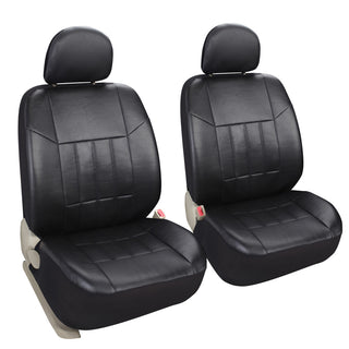 Buy black Faux Leather Car Seat Covers (Set of 2) - Universal Fit Cars SUV Trucks