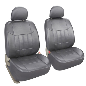 Buy gray Faux Leather Car Seat Covers (Set of 2) - Universal Fit Cars SUV Trucks