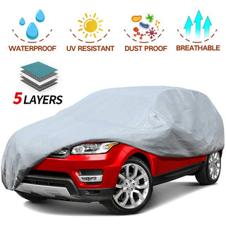 SUV Car Cover 5 Layer Nonwovens 3 Different Sizes GREY