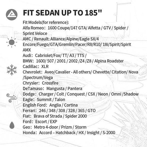 Basic Guard Universal Fit Sedan Car Cover – 3-Layer Non-Woven Fabric for All-Weather Protection